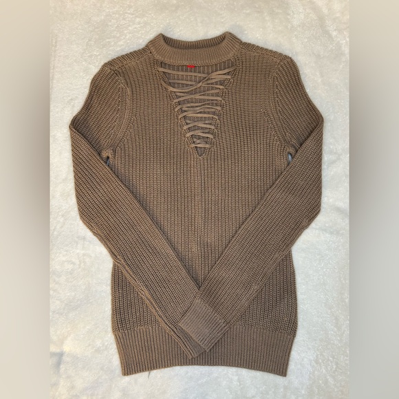 Guess waffle knitted cut out sweater - Picture 1 of 6